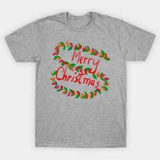 Leafy Merry Christmas T-Shirt